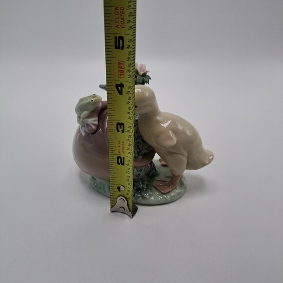 Lladro Porcelain Figurine #8025 "How Are You?" Duckling & Frog Damaged No Box - Picture 11 of 13